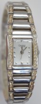 Caravelle by Bulova Womens Glitz Watch Pave Crystals Stainless Steel GUARANTEED - $19.75