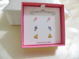 Lily Nily Children&#39;s Sterling Silver 3-Pc. Set Enamel Stud Earrings D824 $60 - £25.98 GBP