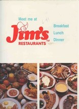 Meet Me At Jim&#39;s Restaurant Menu Many San Antonio Texas Locations  - £17.34 GBP