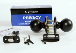 Ultra Privacy Door Knob Style Set Oil Rubbed Bronze NEW - £13.23 GBP