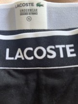 Lacoste MEN&#39;s Black Logo Modern Cotton Stretch BRIEFS Underwear Size XL - £9.58 GBP