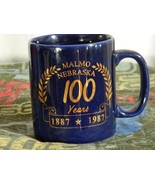 Vintage Malmo Nebraska Staffordshire Kiln Kraft 100 Years Blue Coffee Cu... - $27.06 CAD