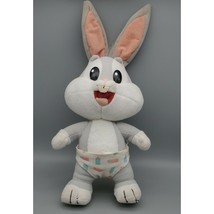 Baby Bugs Bunny In Diaper Looney Tunes 9&quot; Lovables Plush 1995 Vintage Tyco - £14.85 GBP
