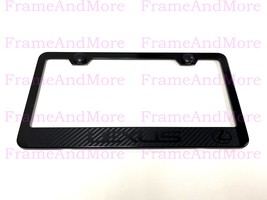 1x Lexus Carbon Fiber Box Style Stainless Black Metal License Plate Frame Holder - $14.16