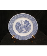 Homer Laughlin 7.5&quot; Blue and White Salad Plate L-81 USA - $1.50