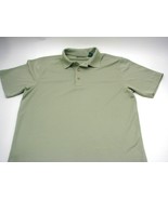 Cubavera Polo Shirt Light Green Ribbed Wooden Buttons Pineapple Men&#39;s Me... - £7.46 GBP