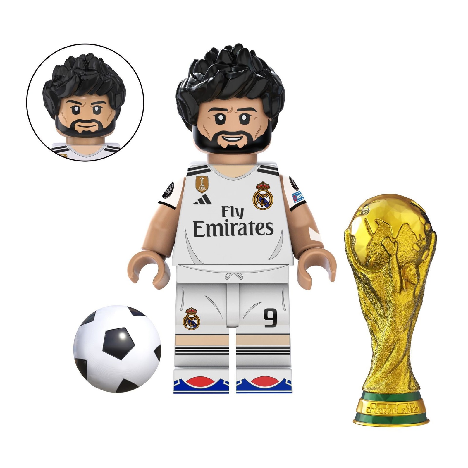 Karim Benzema Soccer Football Player Lego Compatible Minifigure Bricks Toys