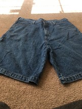 Premier International Men&#39;s Blue Jean Shorts Pockets Zip &amp; Button Size 36 - $40.10