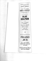 1971 Ad Blue Dolphin, San Leandro, Calif. Restaurant - $8.99