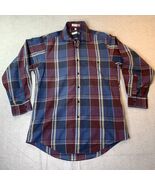 Christian Dior 1980s Long Sleeve Button Up Mens Size Medium VTG Shirt Plaid - $530.18 MXN
