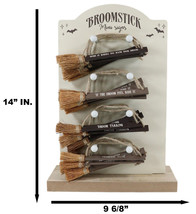 Witchcraft Witch Broomsticks Funny Signs Pack Of 24 With MDF Display Board Stand - £57.53 GBP