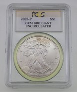2005-P S $1 Argento American Eagle (Cinque) Da PCGS Come Gemma Fior di C... - $85.90 CAD