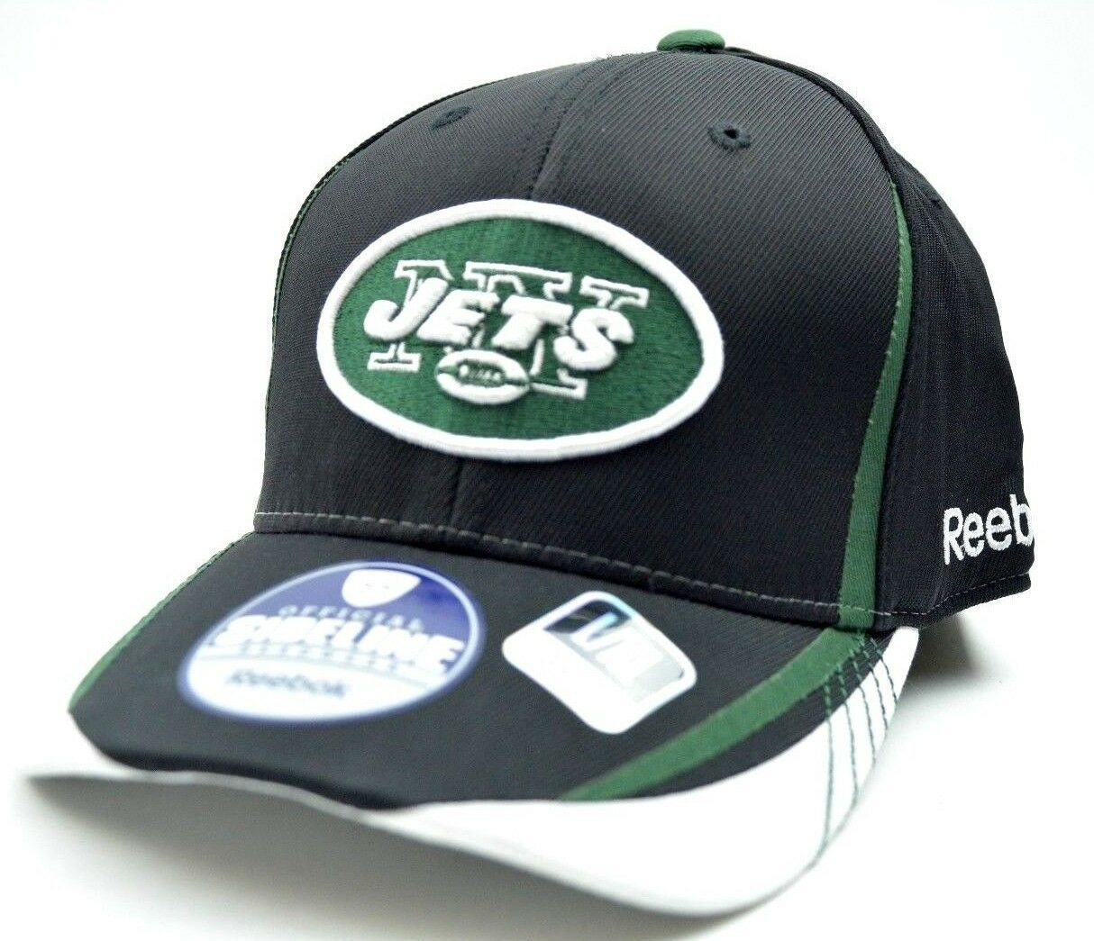 New York Jets Reebok NFL Sideline Workout Warrior L/XL Flex Fit Cap Hat - $20.85