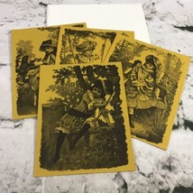 Vintage American Album Greeting Cards Lot Of 4 Victorian Blank Inside Envelopes - £8.87 GBP