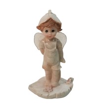 Fairy Figurine Flower Fairies Resin Child Leaf Wings Flower Hat Sprite G... - $12.94