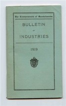 Bulletin of Industries Booklet 1919 Commonwealth of Massachusetts Fold O... - £14.01 GBP
