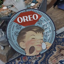 Vintage Oreo Sandwich Cookie Nabisco Mondelez Int. Porcelain Gas & Oil Sign - $125.00