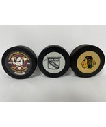 Official NHL Lot of (3) Official Hockey Pucks - $15.00