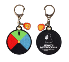 RARE Original Ghibli Studio - Howls Moving Castle - Calcifer Key Chain, Embroide - £54.84 GBP