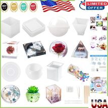 Complete 20Pc Resin Mold Kit with Tools &amp; Sequins - Perfect for Creative... - $590.63 MXN