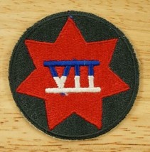 Vintage US Army Military WW2 Occupation 7th Corps Uniform Patch Olive Gr... - £7.39 GBP