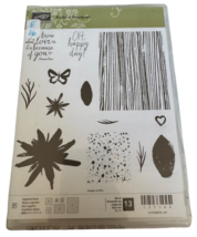 Stampin Up Clear Acrylic Stamps Build a Bouquet Oh Happy Day Flowers Butterfly - £11.05 GBP