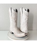 Lane DESTINY Womens Cowboy Boots 7.5 White Western Cowgirl Bridal Mid Ca... - $454.05 CAD