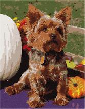 Pepita Needlepoint kit: Dog with Pumpkins, 9&quot; x 12&quot; - $86.00+
