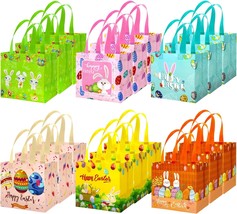 18 Pcs Easter bags with handles Easter Gift Bags Treat Bags Reusable Non... - £27.98 GBP