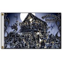 3 x 5 ft. Bikers Only Saloon Flag ** - $9.90