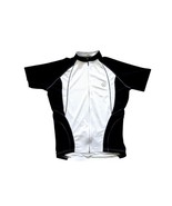 Canari Men&#39;s Jorah Short Sleeve Cycling Jersey Black White Full Zip Size... - $325.01 MXN