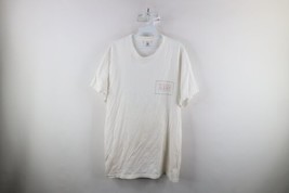 Vintage 90s Streetwear Mens Large Distressed Be Allergy Alert Cat T-Shirt White - £31.60 GBP
