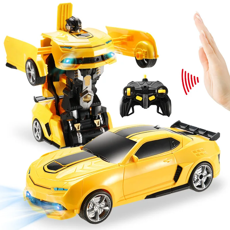 2.4Ghz Induction Transformation RC Car Robot 28cm Led Lights Music Robots - £23.31 GBP+