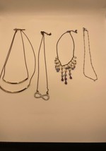 Set of 4 Used Necklaces all signed Express The Limited Alexa&#39;s Angels Cl... - £7.78 GBP