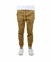 Galaxy By Harvic Men&#39;s Twill Cotton Stretch Moto Jogger 2 Pack Timber/KH-Size M - £24.70 GBP