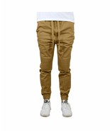 Galaxy By Harvic Men&#39;s Twill Cotton Stretch Moto Jogger 2 Pack Timber/KH... - £24.34 GBP