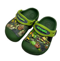 Crocs Teenage Mutant Ninja Turtles Toddler Boys Shoes Slip On Flats 4/5 Green - £13.66 GBP