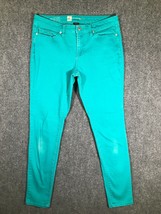 Premium Denim Skinny Jeans Size 10 Womens Stretch Mid Rise Regular Fit Blue - $15.79