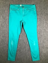 Premium Denim Skinny Jeans Size 10 Womens Stretch Mid Rise Regular Fit Blue - £12.65 GBP