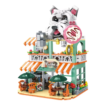 Toylinx 972PCS Barking Cafe Cute Cat Burger Shop Model Children&#39;S Educational As - £75.44 GBP