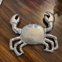 Silver Heavy Solid Crab Footed Trivet Hot Plate Maryland Wall Decor 6.5” - $14.81