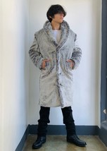 Men&#39;s Manzini Silver Faux Fur Overcoat NWT - $699.00