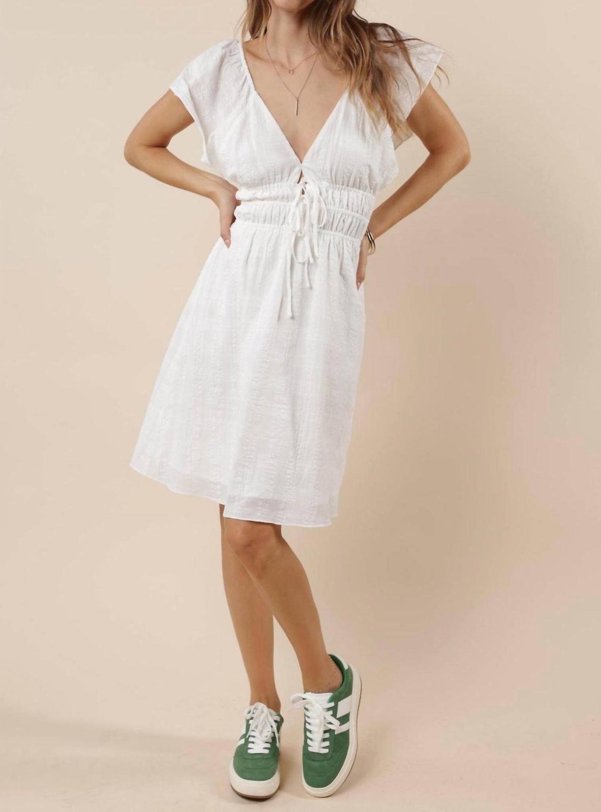 Sage The Label Salt Air Textured Gauze Dress White - $71.00