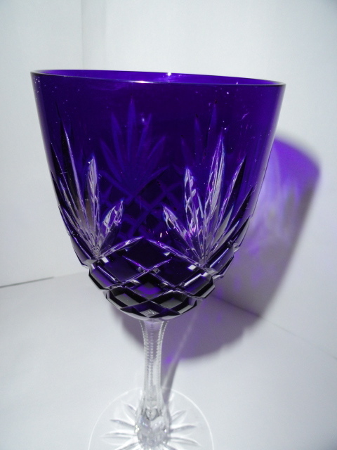  Faberge Odessa Cobalt Blue Hock Crystal Glass