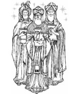 Three Kings New MOUNTED RUBBER STAMP - €5,51 EUR