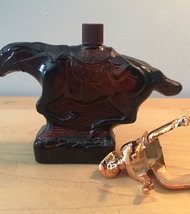 70s Avon Pony Express horse with gold rider cologne bottle (Wild Country) image 3