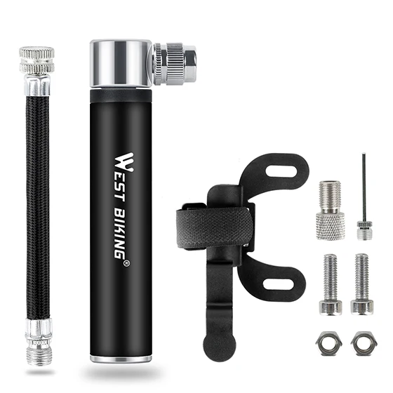 WEST BI Portable MTB Bike Pump 100Psi Mini Cycling Tire Inflator Hand Air Pump B - £36.73 GBP