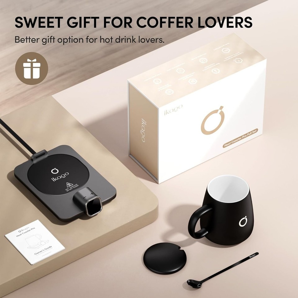 Stylish Heated Mug Warmer & 15oz Mug Set - Perfect Gift for Coffee Lovers Item image 8