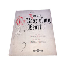 You Are Rose Of My Heart Sheet Music Piano 1914 Med Voice Kendis Antique Vtg - £11.62 GBP
