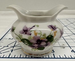 Saji Sweet Violets Fancy China Japan Miniature Creamer - $12.82